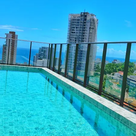 Feriado Do Trabalho Com Rooftop Com Piscina Vista Mar, Academia E Praia Salvador Exterior photo